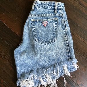 Vintage Guess Acid Wash Distressed Shorts